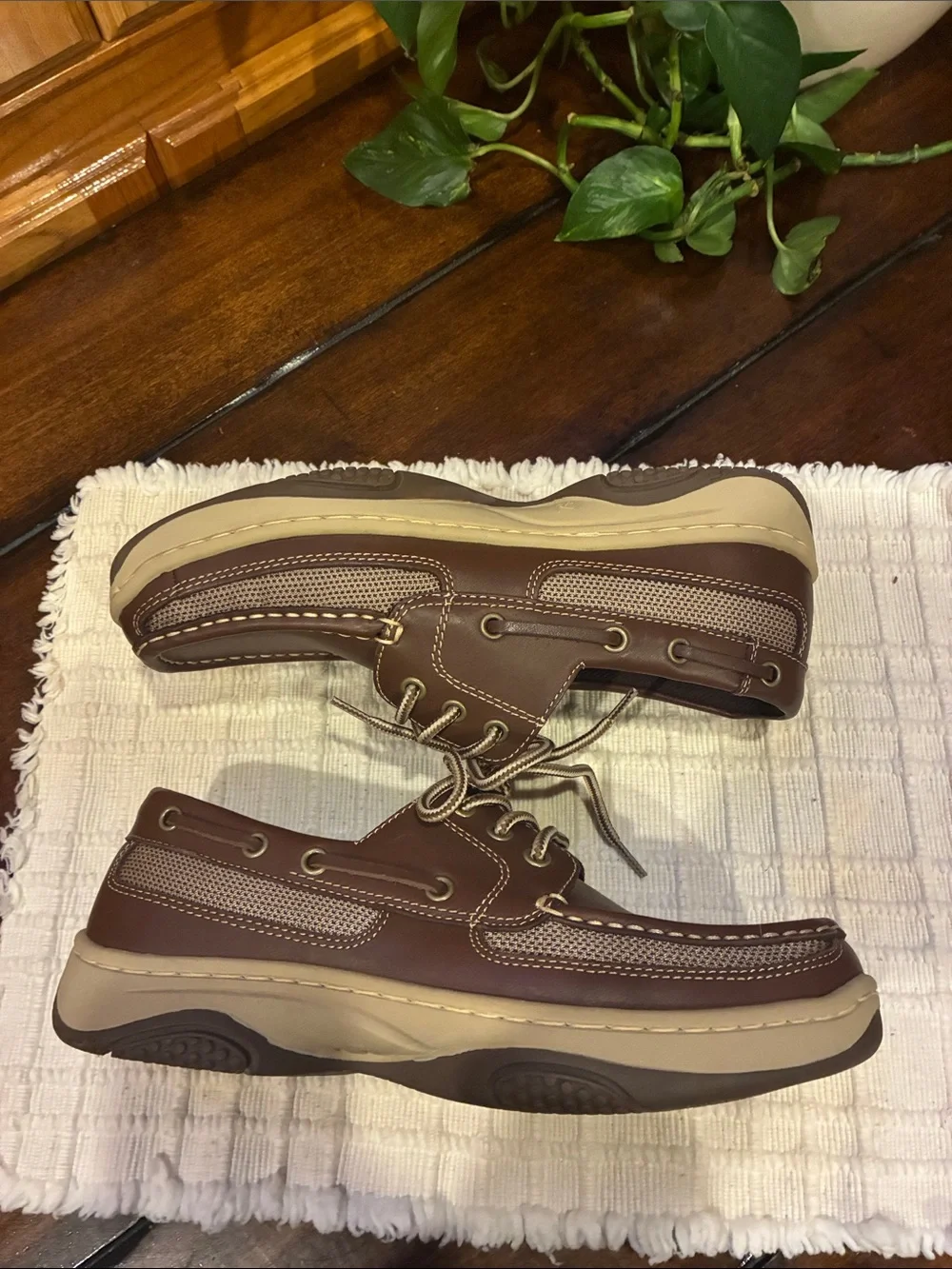 New Men’s Size 7.5 Canyon River Blues Leather Boat Shoes / Loafers (ABBA)